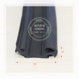 汽車窗導槽密封條,車門玻璃滑槽條,植絨密封條